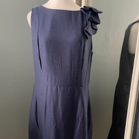 Blue Bow Sheath Sleeveless Dress - Picture 1 of 3